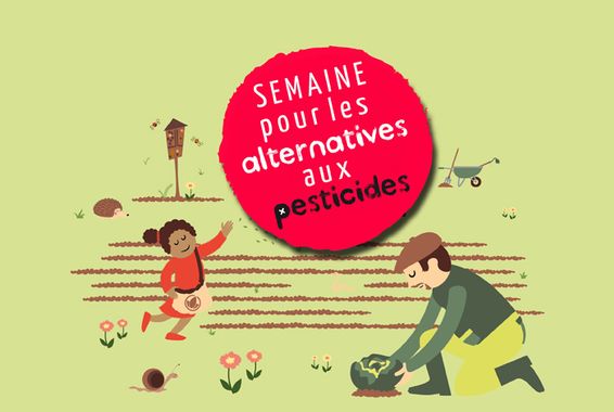 affiche de la semaine pour les alternatives aux pesticides, du 20 au 30 Mars chaque année en France